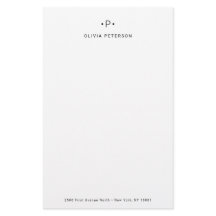 Monograma Chic e Mínimo| Preto e branco