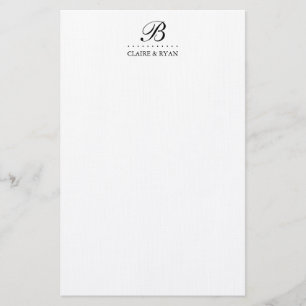 Papelaria Monograma de Casamento de Script Elegante em Suas