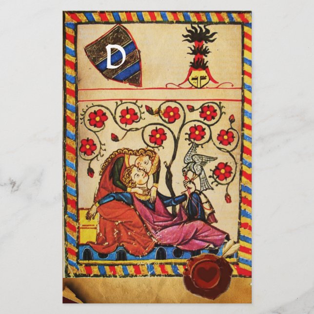 PAPELARIA MONOGRAMA DE SEAL DE CERVEJA DO PARCHE DE AMOR ETE (Frente)