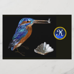 Papelaria MONOGRAMA do MARTINHO PESCATORE, safira azul,