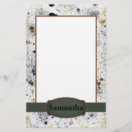 Papelaria Monograma do Paint Splatter