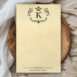 Papelaria Monograma e Nome Elegantes | Papel Vintage Persona