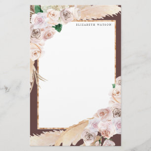 Papelaria Monograma elegante tropical Monograma Stationery