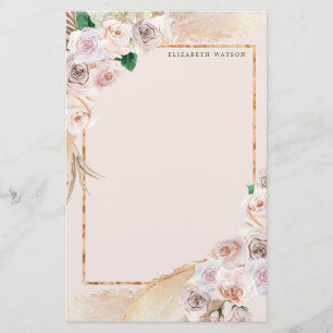 Papelaria Monograma elegante tropical Monograma Stationery