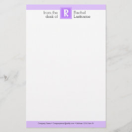 Papelaria Monograma inicial e de nome em negrito