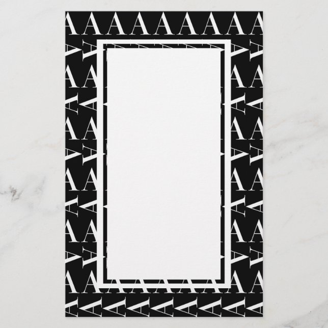 Papelaria Monograma - Letra Inicial A (Frente)