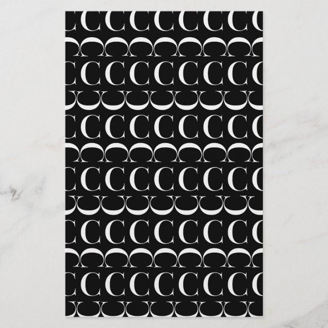 Papelaria Monograma - Letra inicial C (Frente)