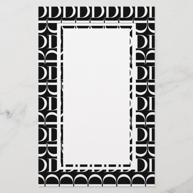 Papelaria Monograma - Letra Inicial D (Frente)