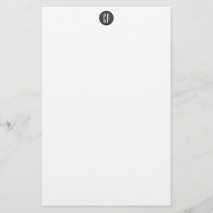 Papelaria Monograma Moderno Profissional Simples Inicial Pla