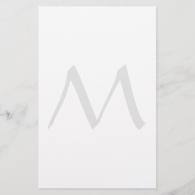 Papelaria Monograma Moderno Simples Minimalista Simples (Frente)
