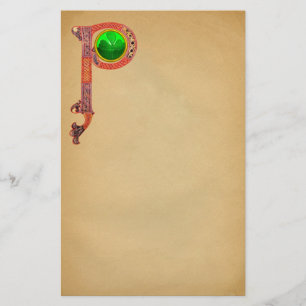 Papelaria MONOGRAMA P CELTICA DE Dia de São Patrício COM SHA