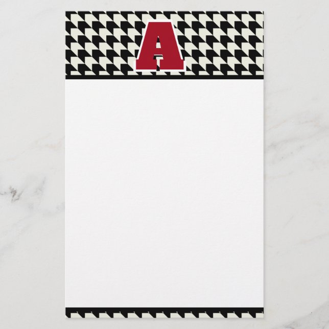 Papelaria Monograma pied-de-poule (Frente)