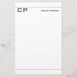 Papelaria Monograma Profissional Moderno Mínimo