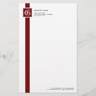 Papelaria Monograma vermelho profissional, preto e branco