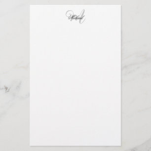 Papelaria Monogramado Minimalista Simples Moderno