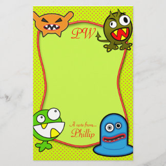 Papelaria Monstro - uma nota de… Papel de carta conhecido