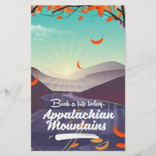 Papelaria Montanhas Appalachian viagens vintage