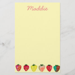 Papelaria Morango doce doce fruta doce aquarela