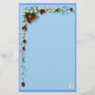 Papelaria Morango e flores