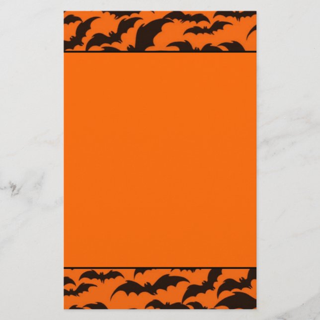 Papelaria Morcego Preto Halloween (Frente)