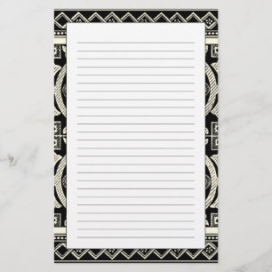 Papelaria Motif de Mandala Preto e Branco por Vision Studio