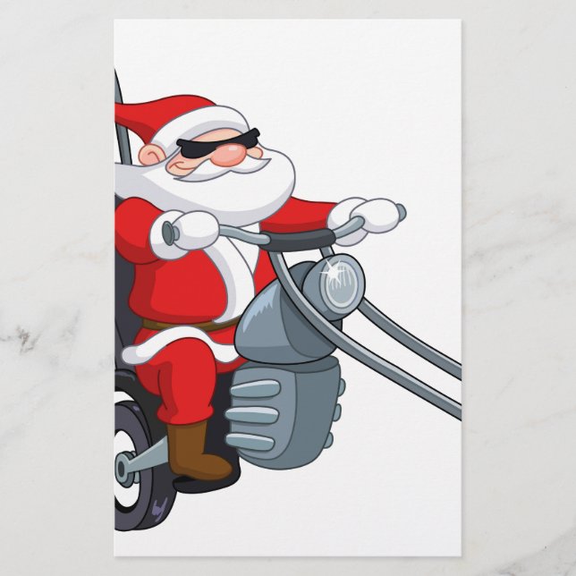 Papelaria motociclista santa claus (Frente)