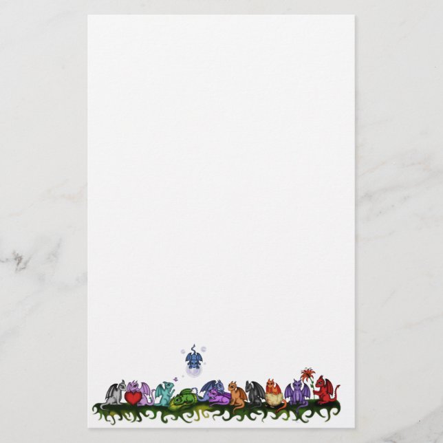 Papelaria muitos dragões bonitos (Frente)