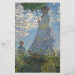Papelaria Mulher de Claude Monet com um parasol 1875