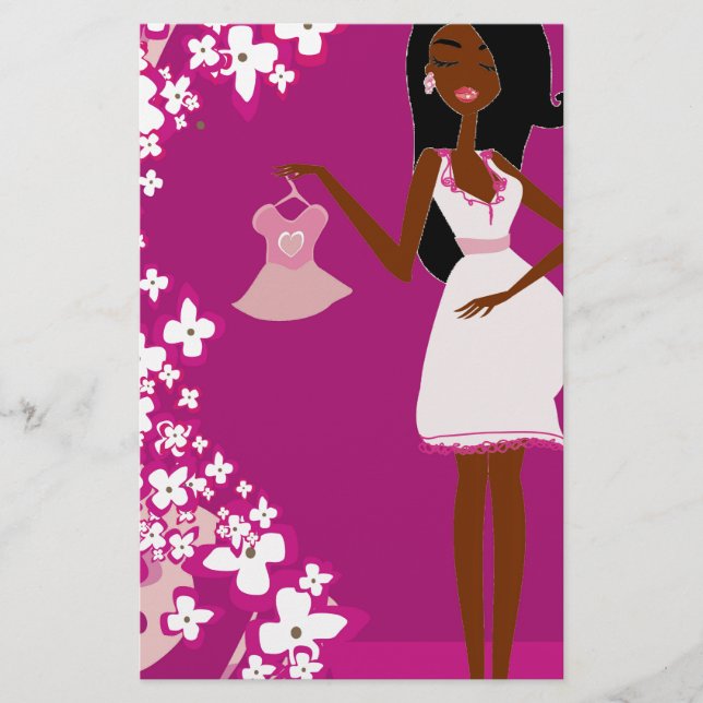 Papelaria mulher grávida negra (Frente)