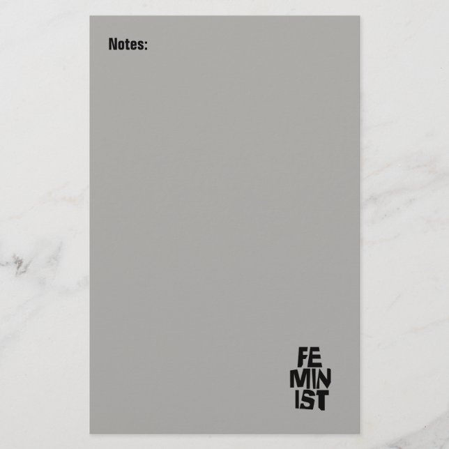 Papelaria Mulher igual imitaçãoa da menina fêmea feminista (Frente)