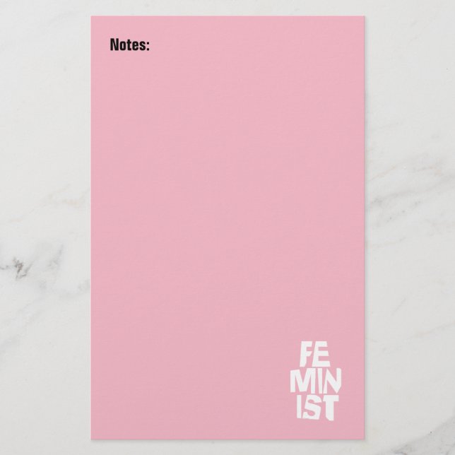 Papelaria Mulher igual imitaçãoa da menina fêmea feminista (Frente)