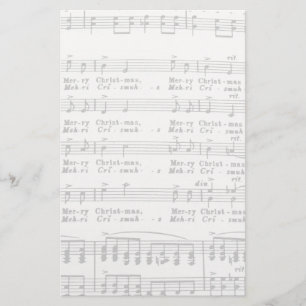 Papelaria Música em Folha de Música de Natal
