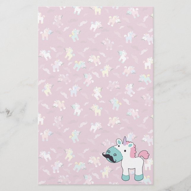 Papelaria Mustachio Unicornio (Frente)