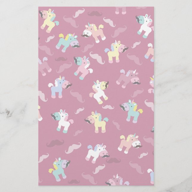 Papelaria Mustachio Unicornio (Frente)