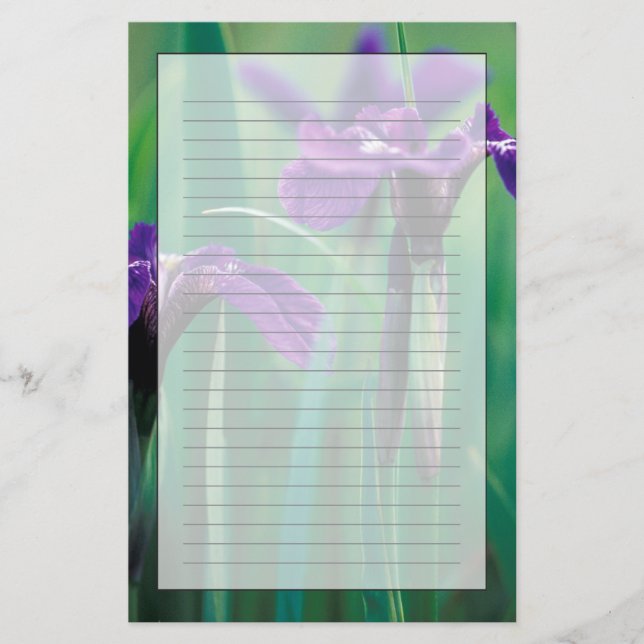 Papelaria NA, EUA, Alaska, Knight Island, Wild Iris (Frente)