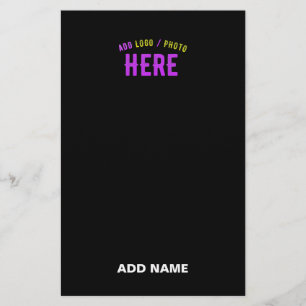 PAPELARIA NA MODA MODERNO PERSONALIZÁVEL NEGRO VERIFICADO CO