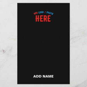 PAPELARIA NA MODA MODERNO PERSONALIZÁVEL NEGRO VERIFICADO CO