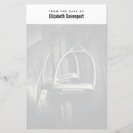 Papelaria Na moda Silver Stirrups em Inglês Riding Saddle