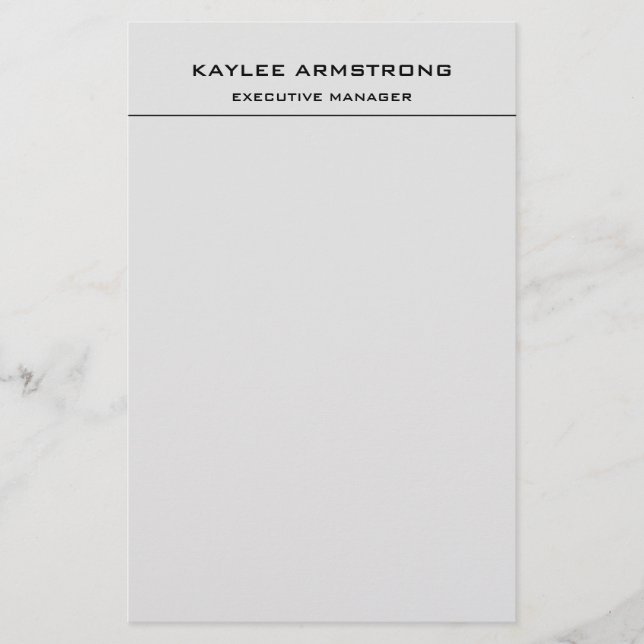 Papelaria Na moda simples Cinza de luz profissional simples (Frente)