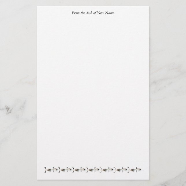 Papelaria Nadação da Stationery Geese (Frente)