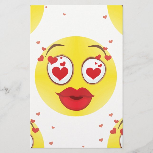 Papelaria Namorados kiss Emoji (Frente)