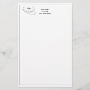 Papelaria Nantucket Island MÃE Vintage Map Black
