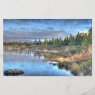 Papelaria Nascer do sol do outono no lago Maine Moosehead