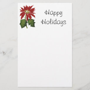 Papelaria Natais vintages, Red Poinsettia