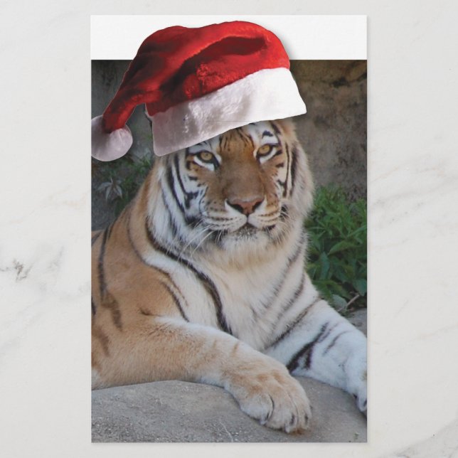 Papelaria Natal Bengal Tiger (Frente)