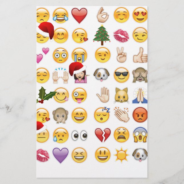 Papelaria natal emojis (Frente)