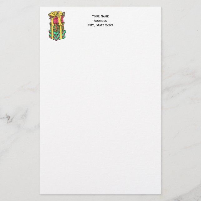 Papelaria Natal Empilhado Apresenta Natal Empilhado (Frente)