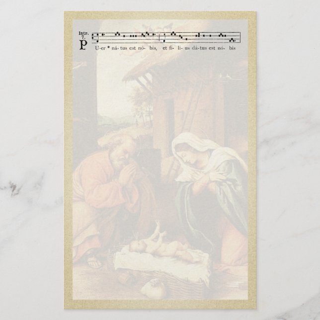 Papelaria Natividade natalícia Chant Stationery (Frente)