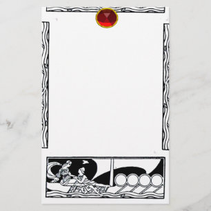 Papelaria NAVIO ANTICO E AMANTES, Gem Negra Vermelha