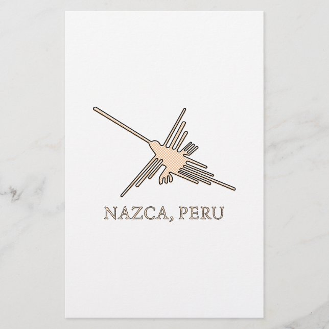 Papelaria Nazca Hummingbird Geoglyph Newsprint (Frente)